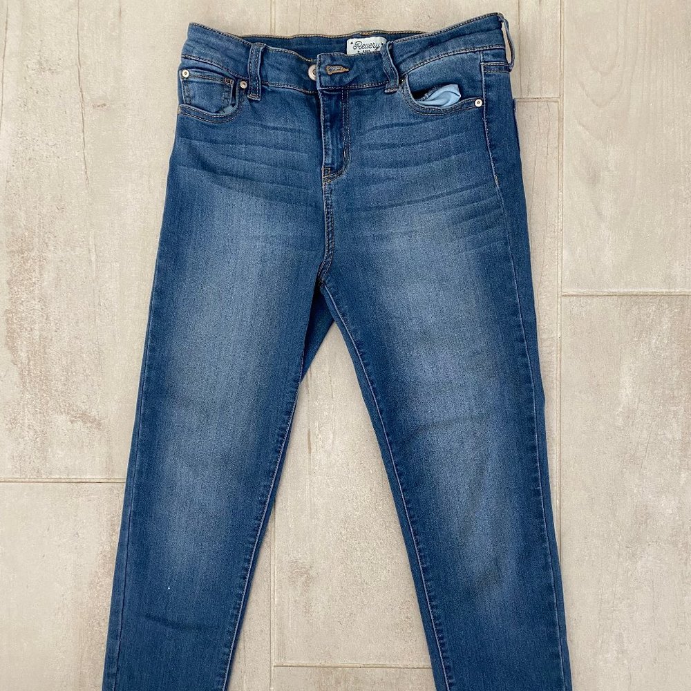 medium to dark wash skinny jeans - size 16